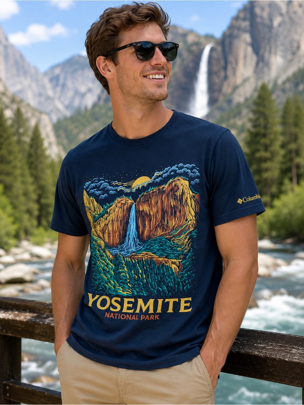 Columbia Yosemite National Park Graphic Tee, Size M, NWOT